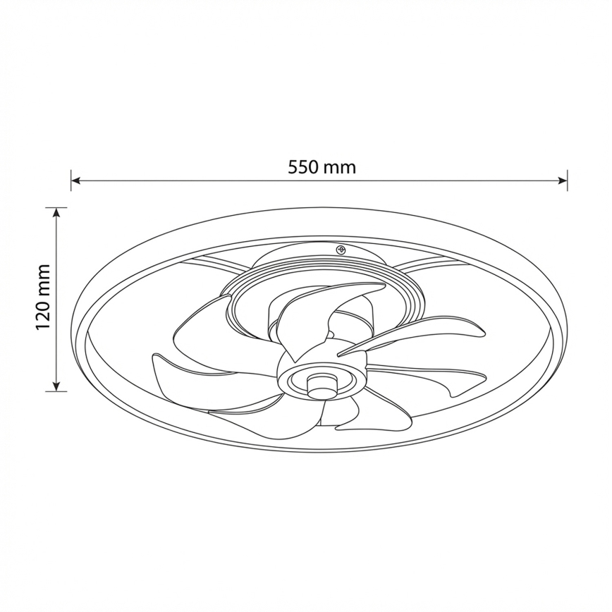 Brilagi - lubų ventiliatorius su reguliuojamu LED apšvietimu LED/66W/230V 3000-6500K skersmuo 55 cm balta/auksinė + nuotolinis valdymas