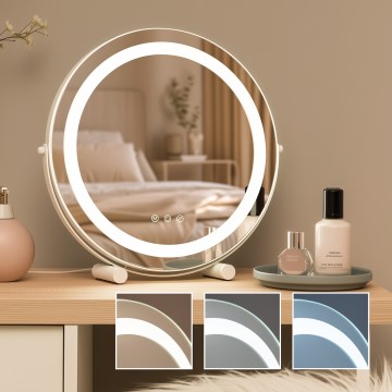 BRILAGI - Reguliuojamas LED makiažo veidrodis CALIFORNIA LED/17W/230V 3000/4000/6500K skersm. 42 cm balta