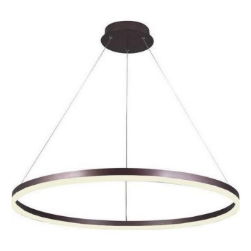 Brilagi - reguliuojamas LED pakabinamas šviestuvas ant laido CIRCLE LED/55W/230V 3000–6500K, skersmuo 80 cm, rudas + nuotolinio valdymo pultas