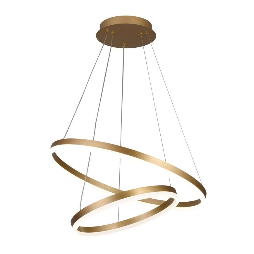 Brilagi - LED dimeriuojamas pakabinamas šviestuvas ant laido CIRCLE LED/70W/230V 3000-6500K skersmuo 60 cm aukso spalvos + nuotolinis valdymas