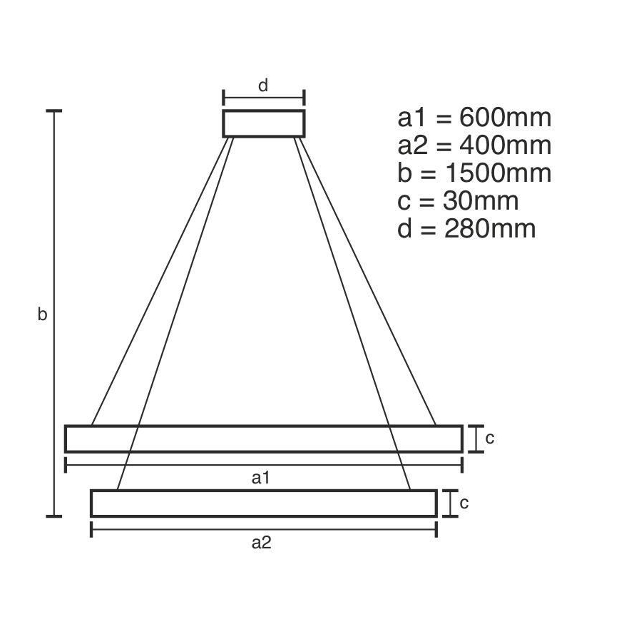 Brilagi - LED reguliuojama liustra ant laido COSMOWAVE LED/115W/230V 3000-6500K + nuotolinio valdymo pultas
