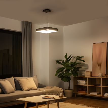 Brilagi - Dimeriuojamas LED pakabinamas šviestuvas ant kabelio FALCON II LED/80W/230V 3000-6500K 40x40 cm juodas + nuotolinis valdymas