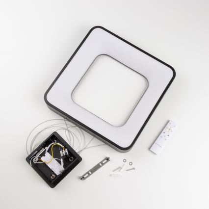 Brilagi - Dimeriuojamas LED pakabinamas šviestuvas ant kabelio FALCON II LED/80W/230V 3000-6500K 40x40 cm juodas + nuotolinis valdymas