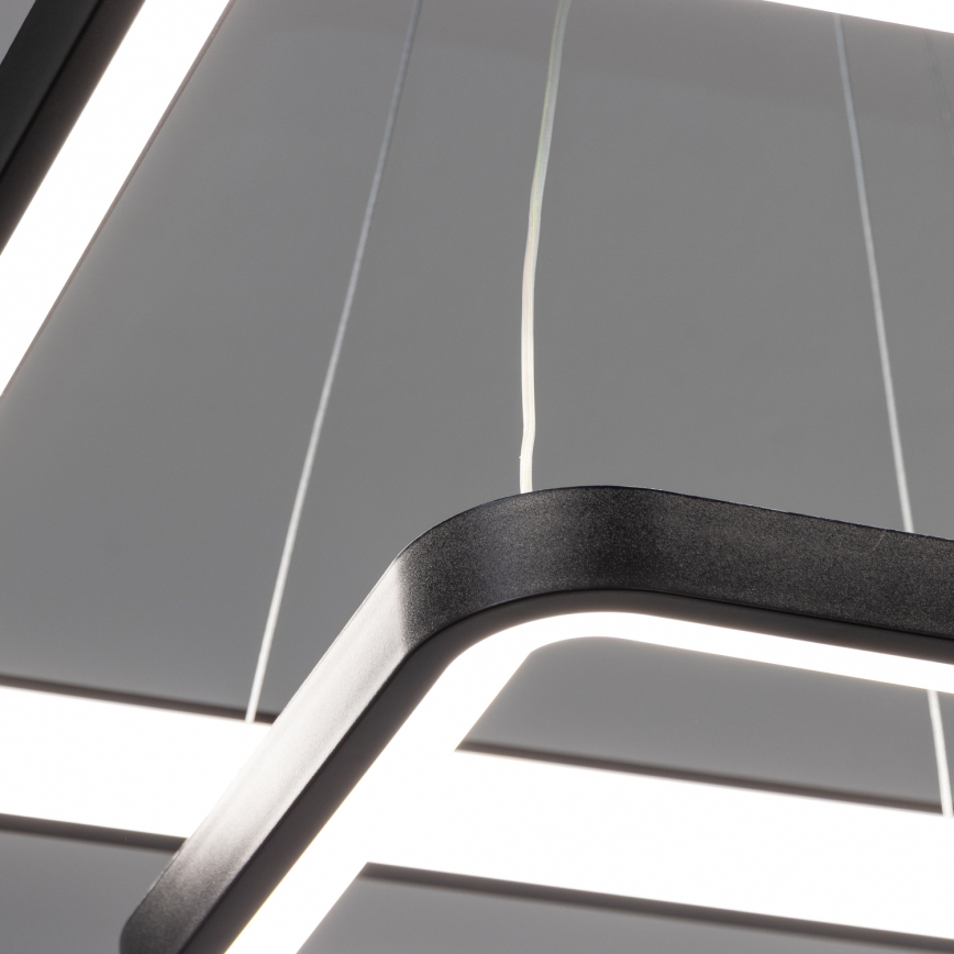 Brilagi - LED dimeriuojamas pakabinamas šviestuvas ant laido FALCON SLIM LED/78W/230V 3000-6500K 50x50 cm juodas + nuotolinis valdymas