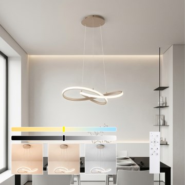 Brilagi - reguliuojamas LED pakabinamas šviestuvas ant laido INFINITY LED/55W/230V 3000-6000K 50x50 cm smėlinis + nuotolinis valdymas