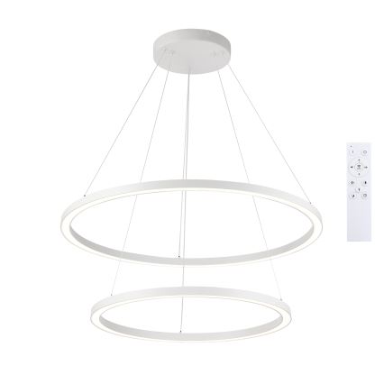 Brilagi - LED dimeriuojamas pakabinamas šviestuvas ant troselio PORTOFINO LED/98W/230V 3000-6000K Ø 80 cm balta + nuotolinio valdymo pultas