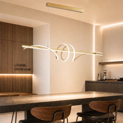 BRILAGI - LED reguliuojama liustra ant laido SIGNATURE LED/50W/230V 3000-6000K 120 cm auksinė + nuotolinis valdymas