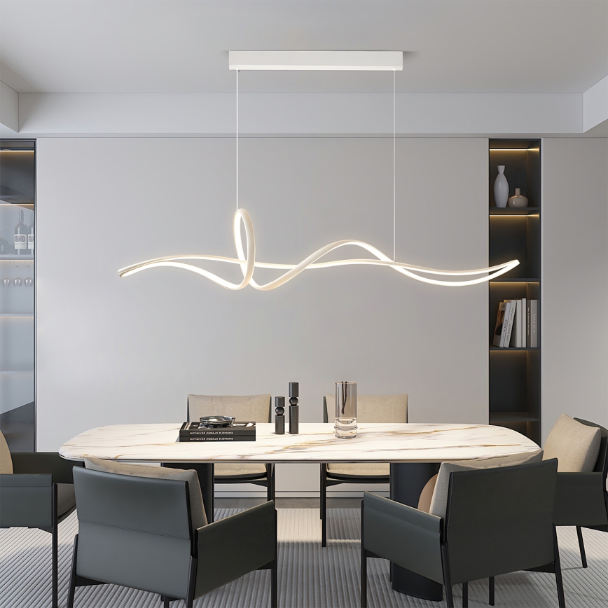BRILAGI - LED reguliuojamas pakabinamas šviestuvas ant laido SIGNATURE LED/55W/230V 3000-6000K 120x23 cm balta + su nuotoliniu pultu