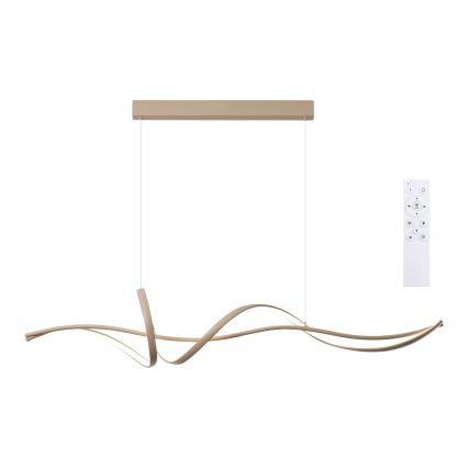Brilagi - reguliuojamo ryškumo LED liustra ant laido SIGNATURE LED/55W/230V 3000-6000K 120x23 cm smėlinė + nuotolinis valdymas