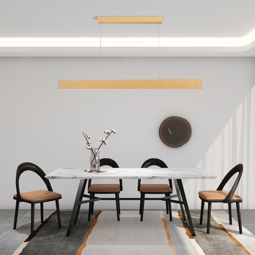 Brilagi - dimeriuojamas LED liustras ant laido SLIMLINE LED/40W/230V 3000-6000K ąžuolo dekoras + nuotolinis valdymas
