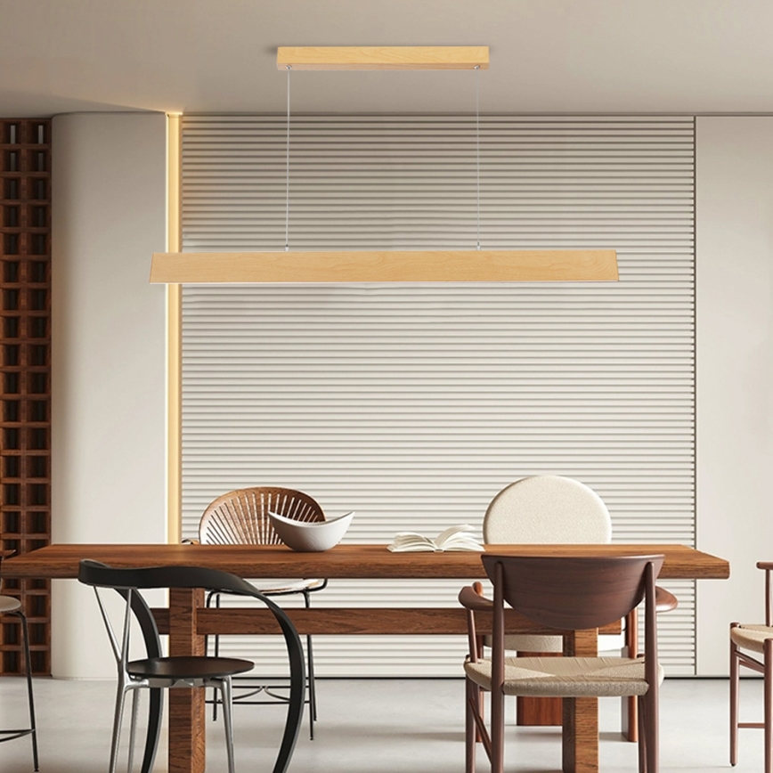 Brilagi - dimeriuojamas LED liustras ant laido SLIMLINE LED/40W/230V 3000-6000K ąžuolo dekoras + nuotolinis valdymas