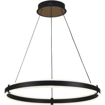 Brilagi - reguliuojamas LED pakabinamas šviestuvas ant troselio CIRCLE LED/85W/230V 3000-6500K Ø 60 cm juoda/auksinė + nuotolinis valdymas