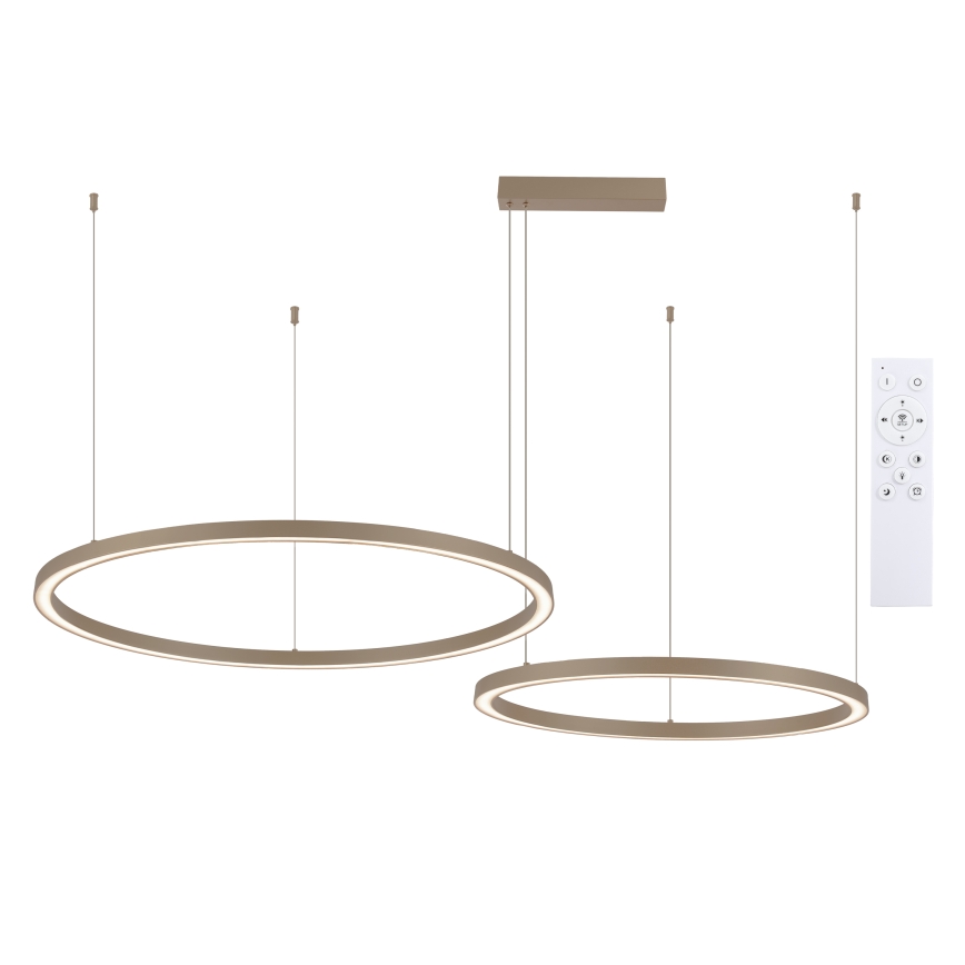 Brilagi - LED dimeriuojama liustra ant laido PORTOFINO LED/98W/230V 3000-6000K smėlinė + nuotolinis valdymas