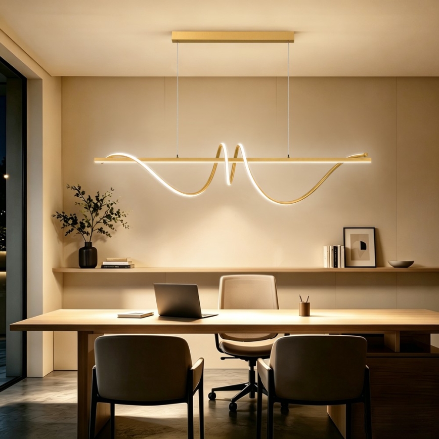 BRILAGI - LED reguliuojama pakabinama liustra ant laido SIGNATURE LED/50W/230V 3000-6000K 120 cm auksinė + nuotolinis valdymas