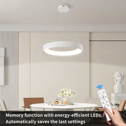 BRILAGI - LED dimeriuojamas pakabinamas šviestuvas ant laido FALCON MODERN LED/54W/230V 3000-6000K skersm. 60 cm baltas + nuotolinis valdymas