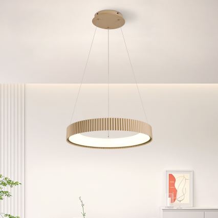 Brilagi - LED dimeriuojamas pakabinamas šviestuvas ant laido FALCON MODERN LED/30W/230V 3000-6500K 40 cm smėlio spalvos + nuotolinis valdymas