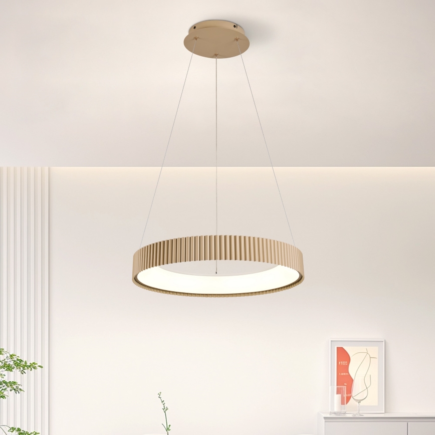 Brilagi - LED dimeriuojamas pakabinamas šviestuvas ant laido FALCON MODERN LED/30W/230V 3000-6500K 40 cm smėlio spalvos + nuotolinis valdymas