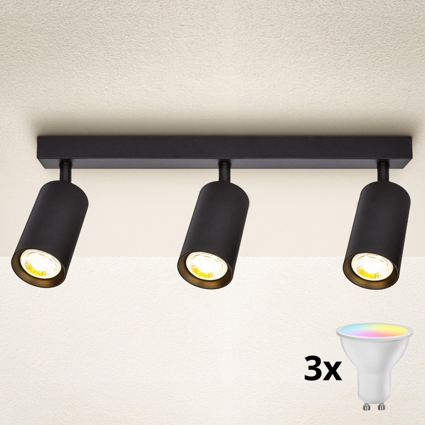 Brilagi - reguliuojamas LED RGBW taškinis šviestuvas SELE 3xGU10/6,5W/230V 2700-6500K juodas