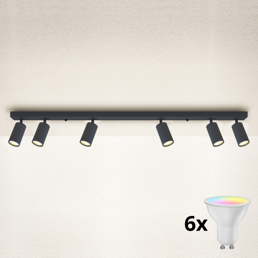 Brilagi - reguliuojamas LED RGBW taškinis šviestuvas SELE 6xGU10/6,5W/230V 2700-6500K antracitas