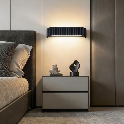 BRILAGI - LED dimeriuojamas sieninis šviestuvas FALCON MODERN LED/14W/230V 3000-6000K 40 cm juodas + su nuotoliniu pulteliu