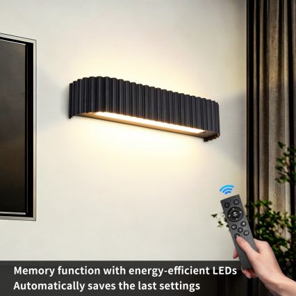 BRILAGI - LED dimeriuojamas sieninis šviestuvas FALCON MODERN LED/14W/230V 3000-6000K 40 cm juodas + su nuotoliniu pulteliu