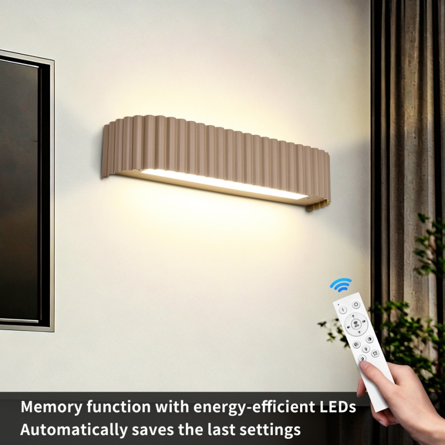 BRILAGI - Reguliuojamas sieninis LED šviestuvas FALCON MODERN LED/14W/230V 3000-6000K 40 cm smėlinė + nuotolinis valdymas