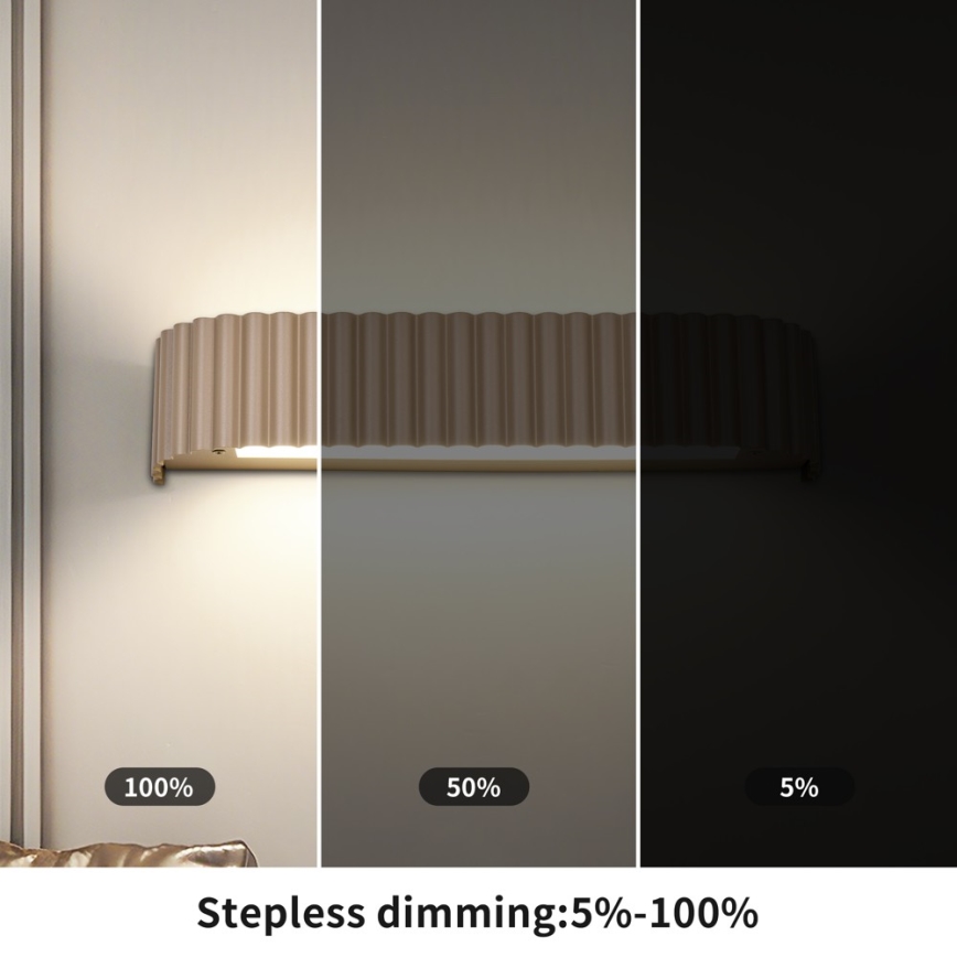 BRILAGI - Reguliuojamas sieninis LED šviestuvas FALCON MODERN LED/14W/230V 3000-6000K 40 cm smėlinė + nuotolinis valdymas