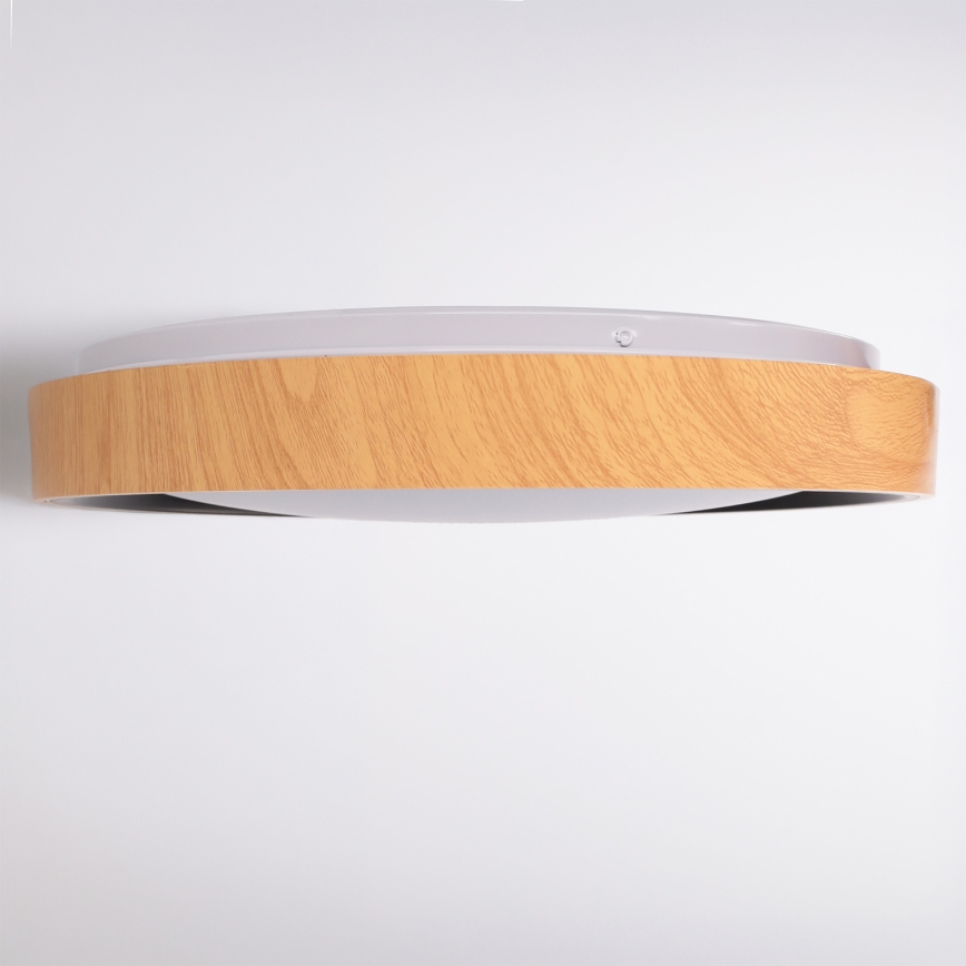 Brilagi - Dimeriuojamas LED lubinis šviestuvas FLOCO LED/48W/230V 3000-6500K skersmuo 40 cm medžio dekoras/juodas + nuotolinis valdymas