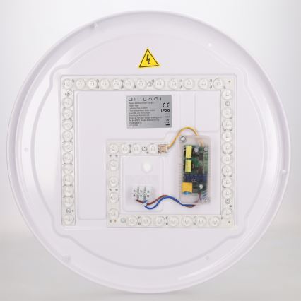 Brilagi - Dimeriuojamas LED lubinis šviestuvas FLOCO LED/48W/230V 3000-6500K skersmuo 40 cm medžio dekoras/juodas + nuotolinis valdymas