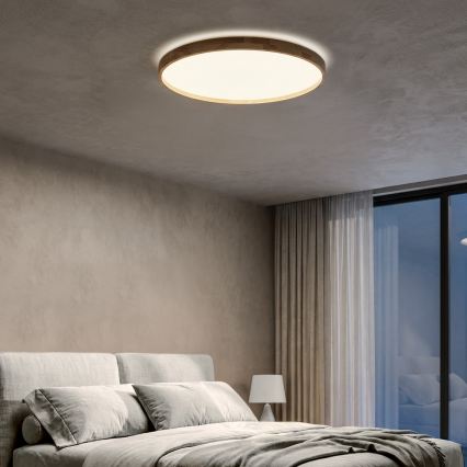 Brilagi - LED dimeriuojamas lubinis šviestuvas ALSON LED/72W/230V 3000-6500K ąžuolas, skersmuo 78 cm + nuotolinis valdymas