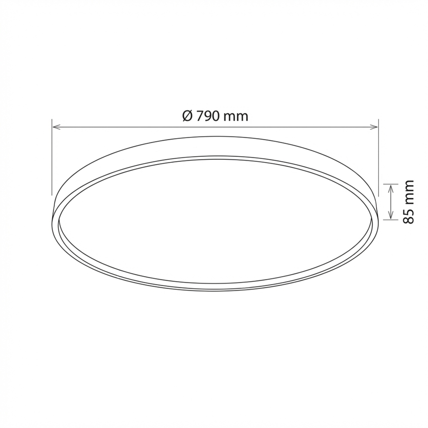Brilagi - LED dimeriuojamas lubinis šviestuvas ALSON LED/72W/230V 3000-6500K ąžuolas, skersmuo 78 cm + nuotolinis valdymas