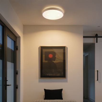 Brilagi - LED reguliuojamas lubų šviestuvas GLASS POOL DOUBLE LED/48W/230V 3000-6000K 40 cm smėlio spalvos + nuotolinis valdymas