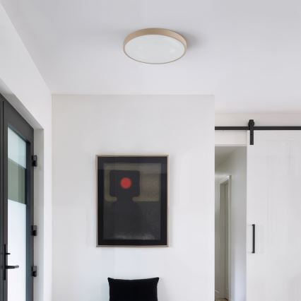 Brilagi - LED reguliuojamas lubų šviestuvas GLASS POOL DOUBLE LED/48W/230V 3000-6000K 40 cm smėlio spalvos + nuotolinis valdymas