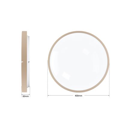 Brilagi - LED reguliuojamas lubų šviestuvas GLASS POOL DOUBLE LED/48W/230V 3000-6000K 40 cm smėlio spalvos + nuotolinis valdymas