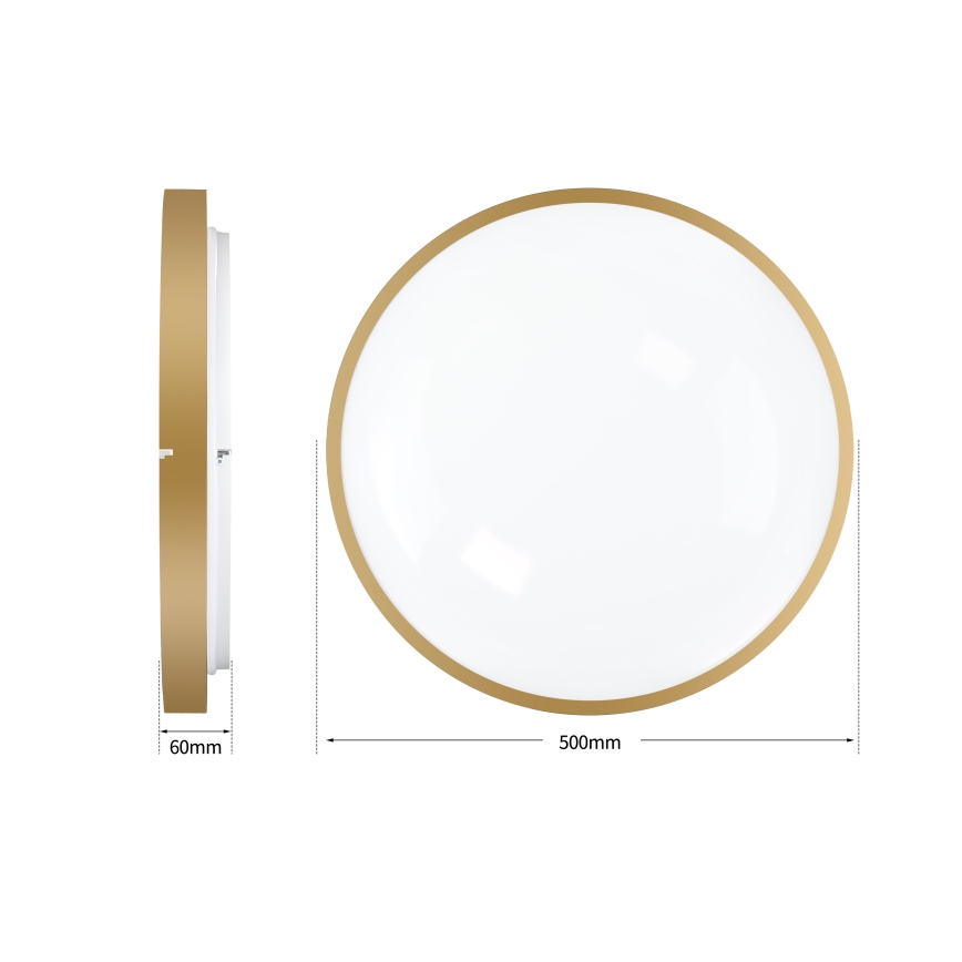 Brilagi - dimeriuojamas LED lubų šviestuvas GLASS POOL DOUBLE LED/60W/230V 3000-6000K 50 cm auksinis + nuotolinis valdymas