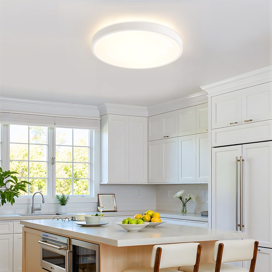 Brilagi - LED reguliuojamas lubinis šviestuvas GLASS POOL DOUBLE LED/60W/230V 3000-6000K 50 cm balta + nuotolinis valdymas