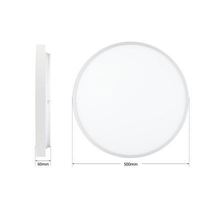 Brilagi - LED reguliuojamas lubinis šviestuvas GLASS POOL DOUBLE LED/60W/230V 3000-6000K 50 cm balta + nuotolinis valdymas