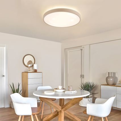 Brilagi - dimeriuojamas LED lubinis šviestuvas GLASS POOL DOUBLE LED/60W/230V 3000-6000K 50 cm smėlio spalvos + nuotolinis valdymas