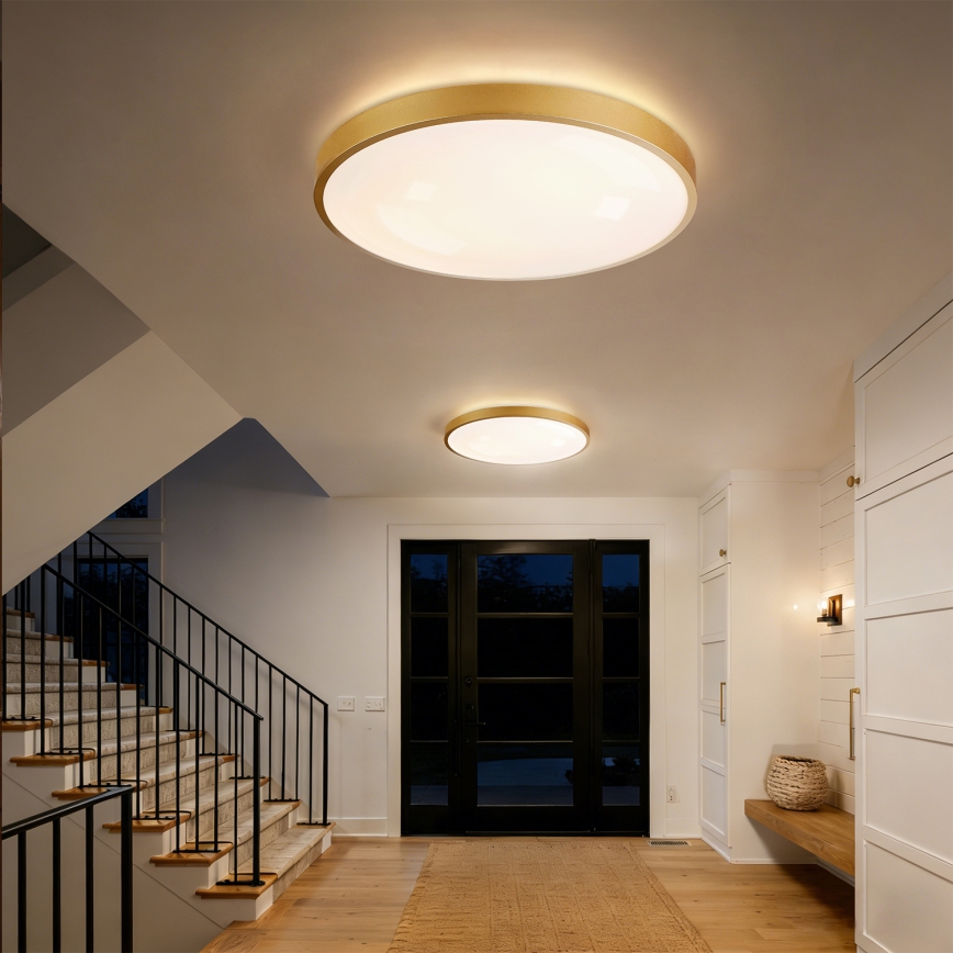 Brilagi - LED reguliuojamas lubų šviestuvas GLASS POOL DOUBLE LED/80W/230V 3000-6000K 60 cm aukso spalva + nuotolinis valdymas