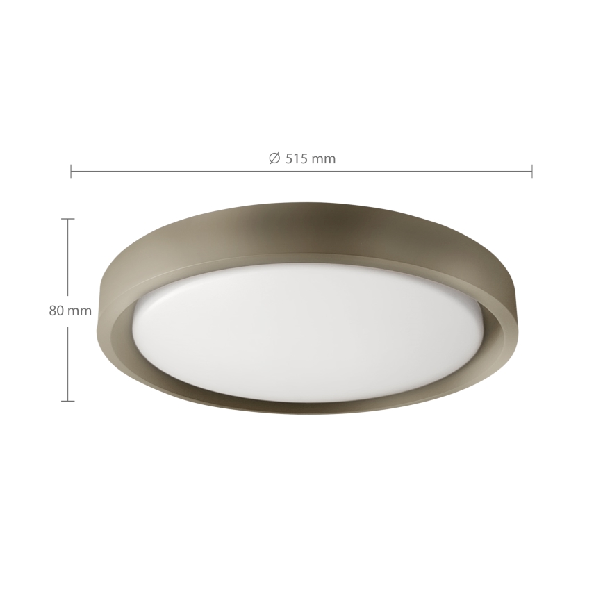 Brilagi - Dimeriuojamas LED lubų šviestuvas MATTEO LED/60W/230V 3000-6500K skersmuo 51,5 cm taupe + nuotolinis valdymas