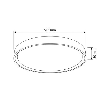 Brilagi - reguliuojamas LED lubinis šviestuvas MATTEO LED/60W/230V 3000-6500K skersmuo 51,5 cm juodas + nuotolinis valdymas