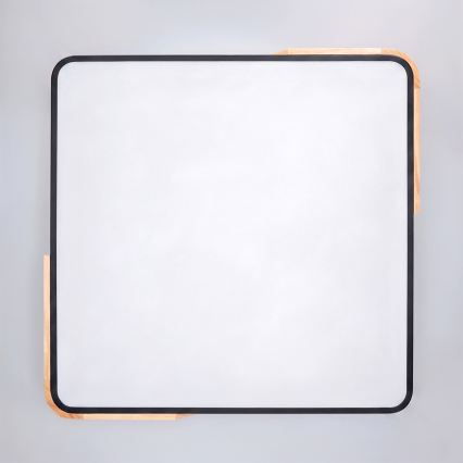 Brilagi - dimeriuojamas LED lubų šviestuvas PILANA LED/48W/230V 3000-6500K ąžuolas/juoda 56x56 cm + nuotolinis valdymas
