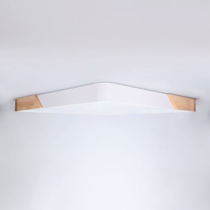 Brilagi - Dimeriuojamas LED lubinis šviestuvas PILANA LED/60W/230V 3000-6500K ąžuolas/balta 56x56 cm + nuotolinis valdymas
