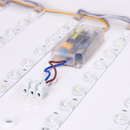 Brilagi - Dimeriuojamas LED lubinis šviestuvas PILANA LED/60W/230V 3000-6500K ąžuolas/balta 56x56 cm + nuotolinis valdymas