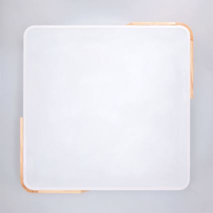 Brilagi - Dimeriuojamas LED lubinis šviestuvas PILANA LED/60W/230V 3000-6500K ąžuolas/balta 56x56 cm + nuotolinis valdymas