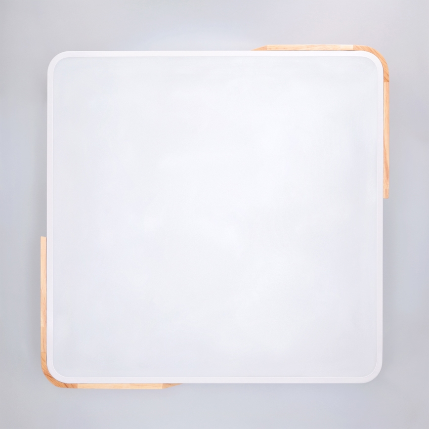 Brilagi - Dimeriuojamas LED lubinis šviestuvas PILANA LED/60W/230V 3000-6500K ąžuolas/balta 56x56 cm + nuotolinis valdymas