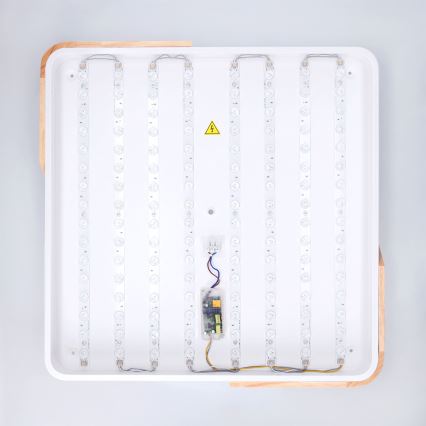 Brilagi - Dimeriuojamas LED lubinis šviestuvas PILANA LED/60W/230V 3000-6500K ąžuolas/balta 56x56 cm + nuotolinis valdymas
