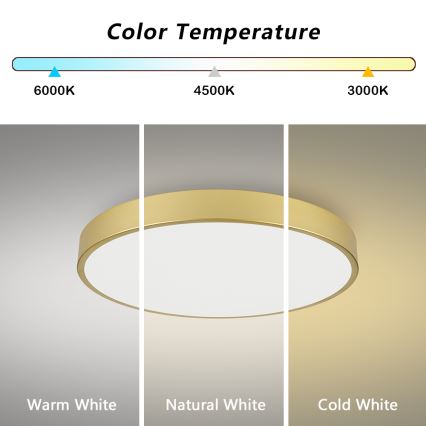 Brilagi - dimeriuojamas LED lubinis šviestuvas POOL SMART LED/100W/230V 3000-6000K 80 cm auksinės spalvos Wi-Fi Tuya + nuotolinis valdymas
