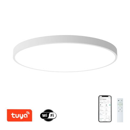 Brilagi - Dimeriuojamas LED lubinis šviestuvas POOL SMART LED/180W/230V 3000-6000K skersmuo 120 cm Wi-Fi Tuya baltas + nuotolinis pultelis