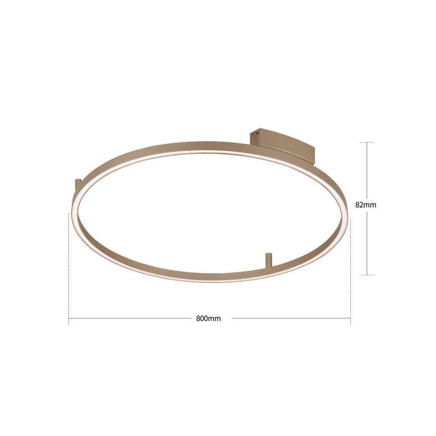 Brilagi - Dimeriuojamas LED lubų šviestuvas PORTOFINO LED/60W/230V 3000-6000K skersmuo 80 cm smėlio spalvos + nuotolinis valdymas